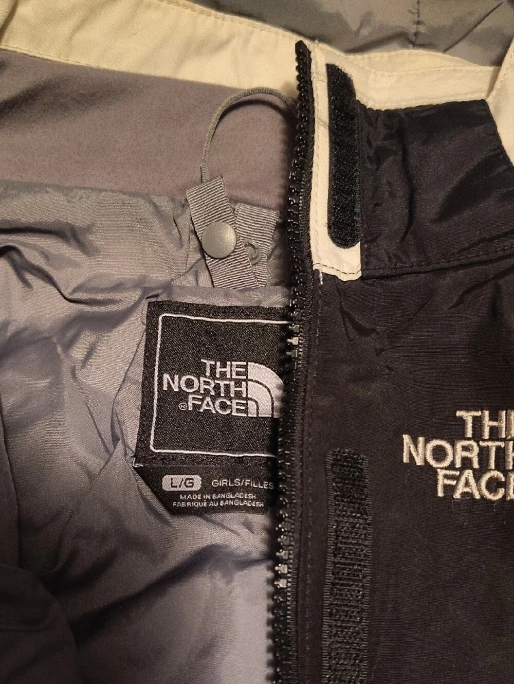 The North Face Two-Tone Black and Light Gray Hooded Jacket